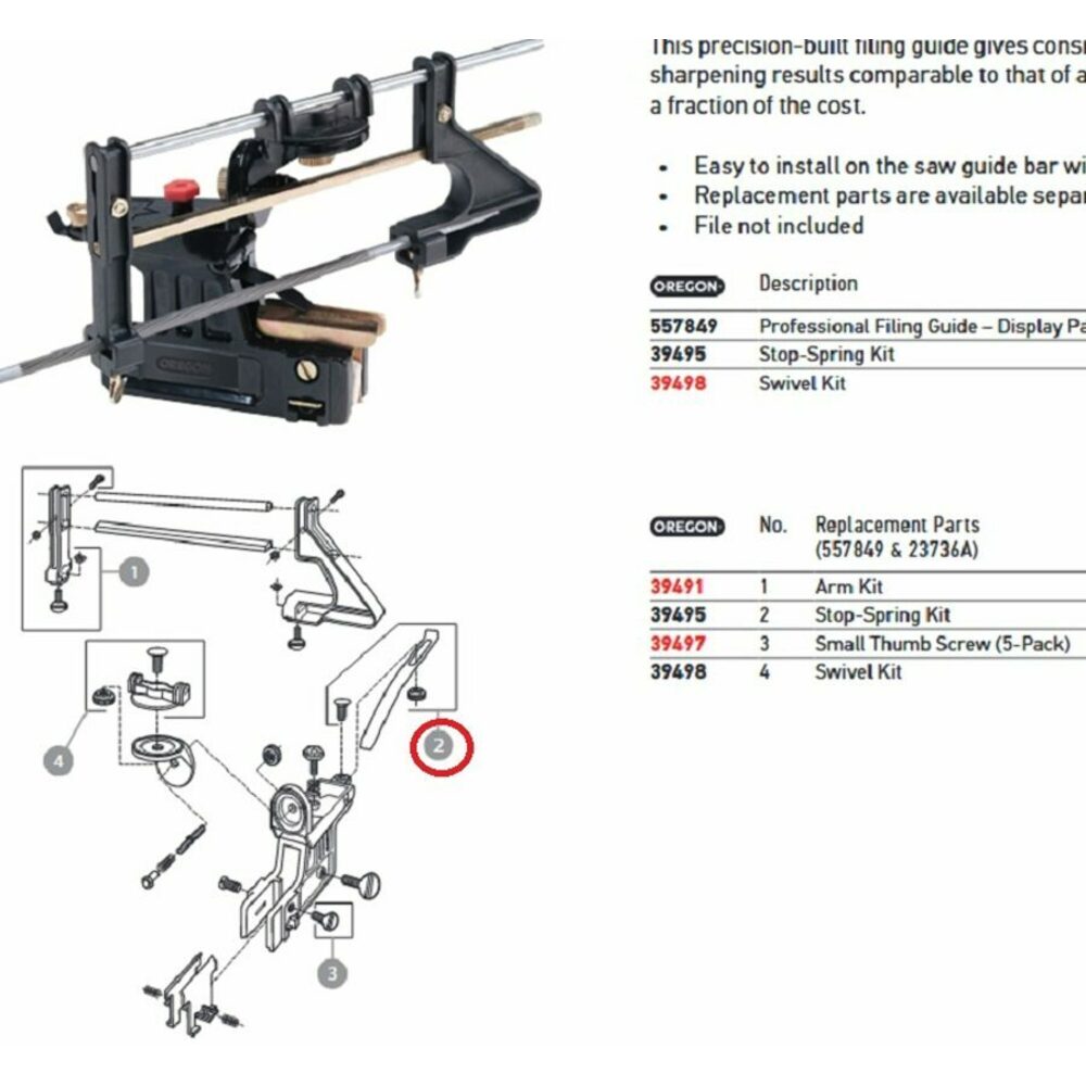 Stop-Spring Kit for Professional Filing Guide / 39495