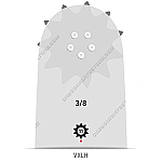 16" Chainsaw Bar and Chain Combo 3/8" Pitch x 0.058" Gauge, 60 DL / 580124